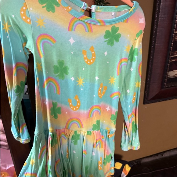 Bums & Roses St. Patrick’s Ruffle Dress - Picture 1 of 4